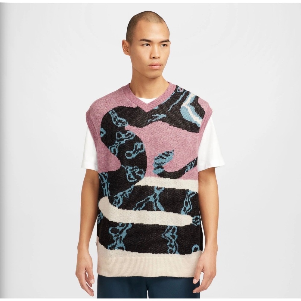 Nike SB Snake Sweater Vest - Plum Dust FV7391-523 Men's XL Skateboarding NWT